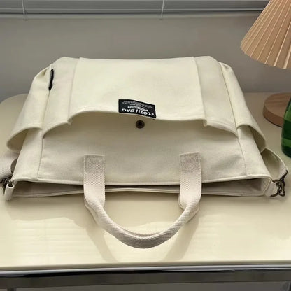Canvas Large Capacity Commuter Shoulder Handbag