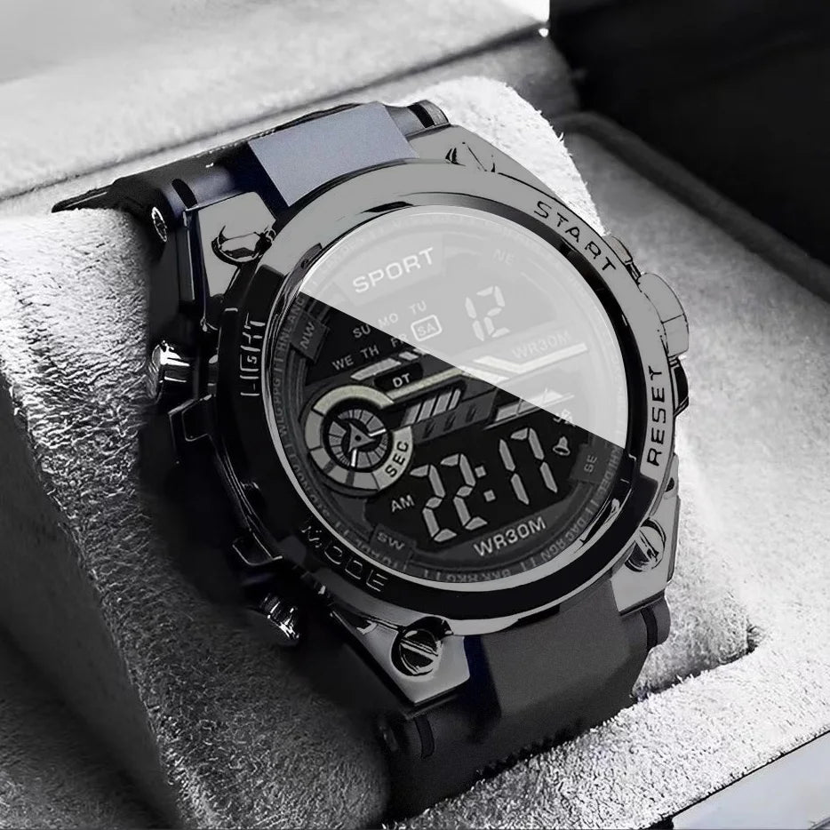 Men's Digital Sports Watch -LED Display