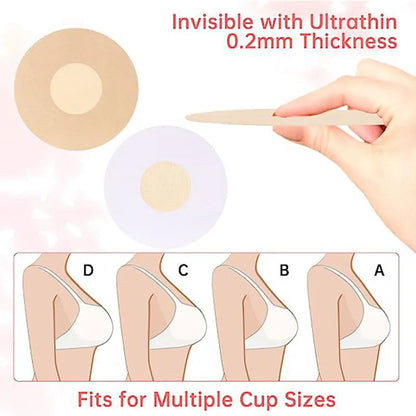 100Pcs Disposable Invisible Nipple Covers Natural Color