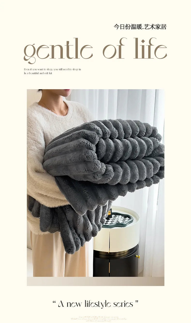 Solid Color Coral Fleece Blanket 100% Polyester