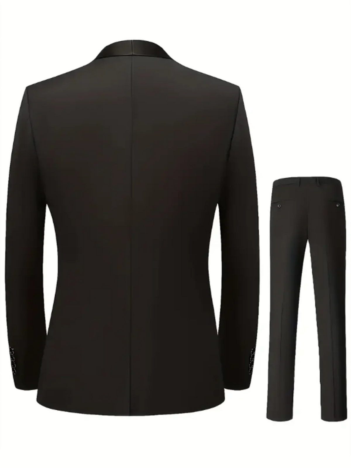Slim Fit Black Tuxedo Suit Set for Men