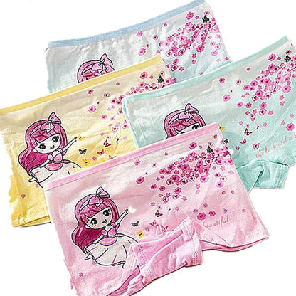 Girls Cartoon Cotton Underwear Briefs Size 2T-10T