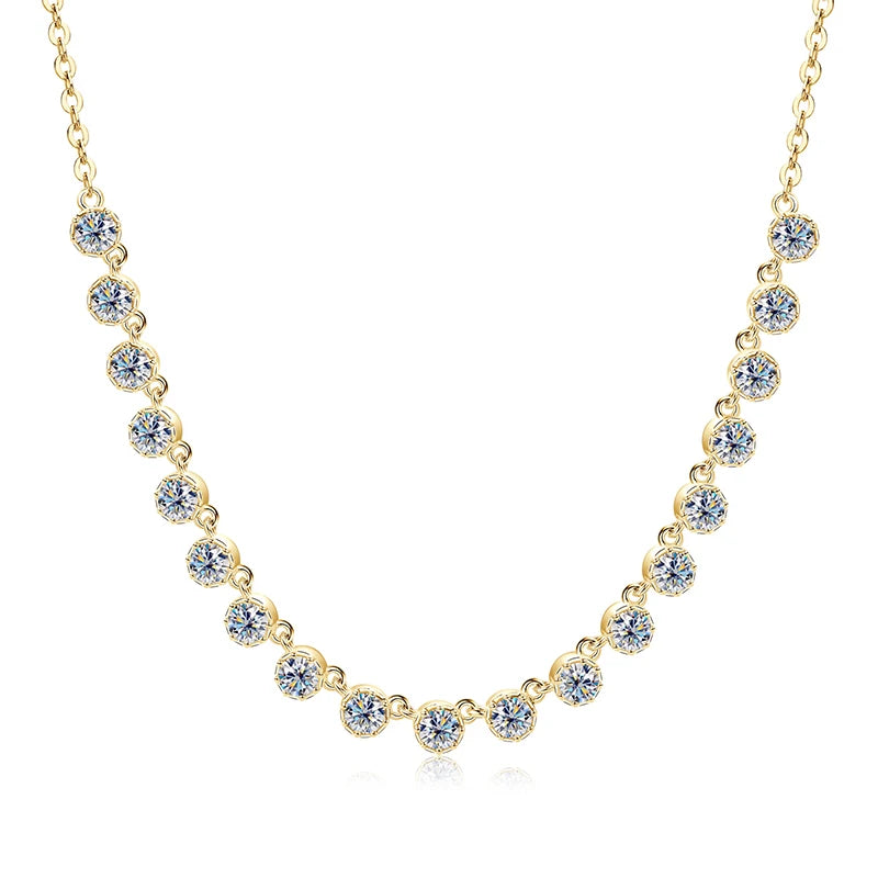 Moissanite Bubble-Style Necklace 3mm D VVS1 14K Gold Filled