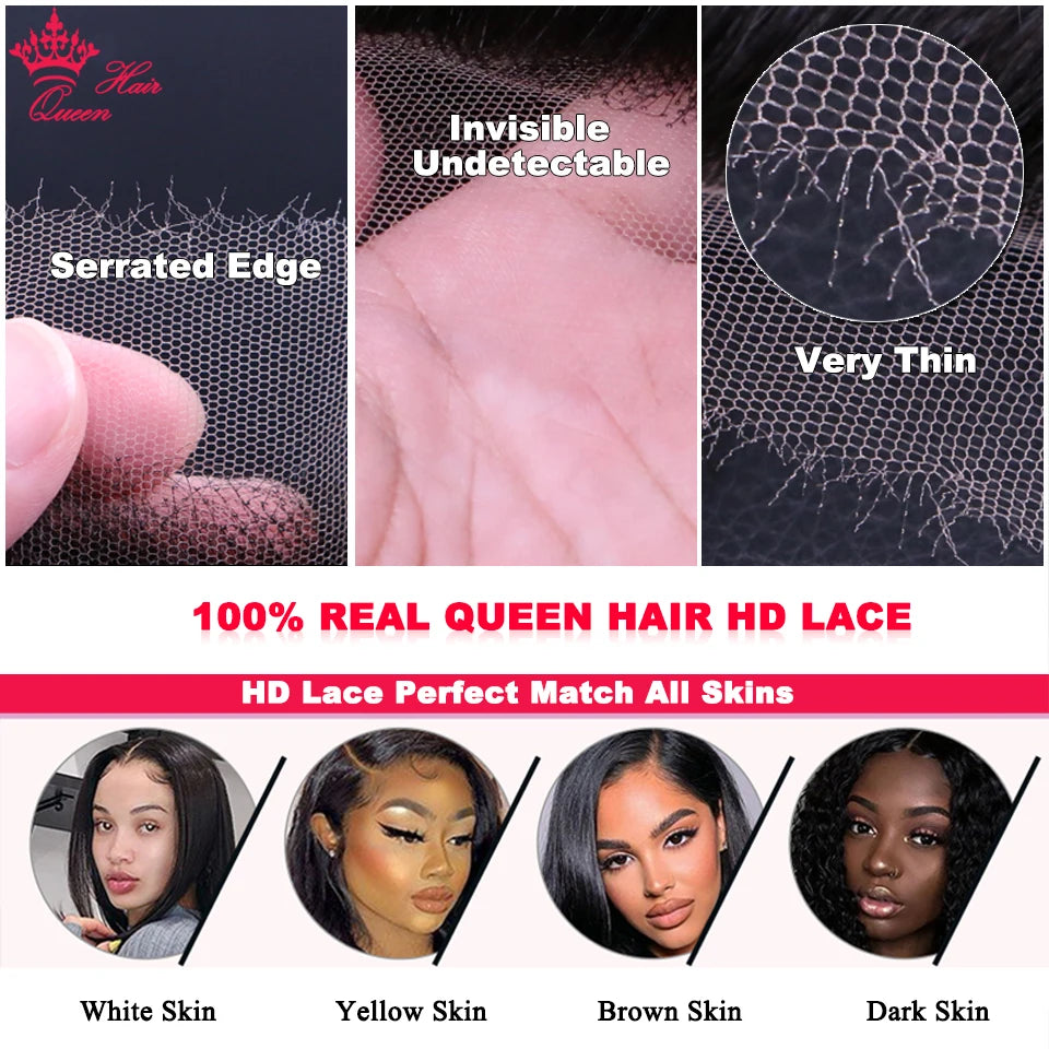 Queen Hair HD Lace Closure Frontal Virgin Human Hair