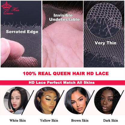 Queen Hair HD Lace Closure Frontal Virgin Human Hair