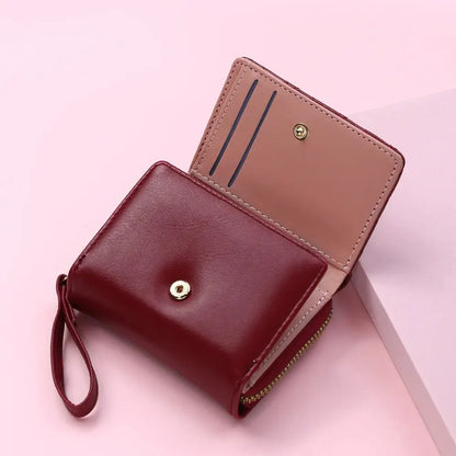 Women's Embroidered PVC Zipper Wallet with Large Capacity