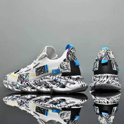 Men's Breathable Lace-Up Sneakers