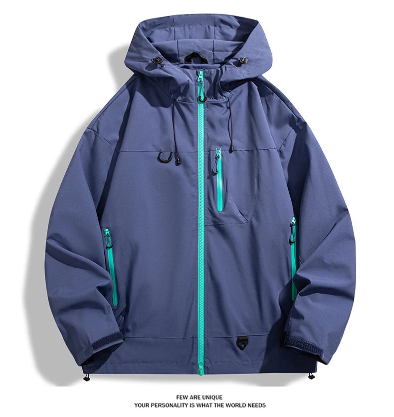 LNGXO Waterproof Windbreaker Jacket for Hiking and Camping