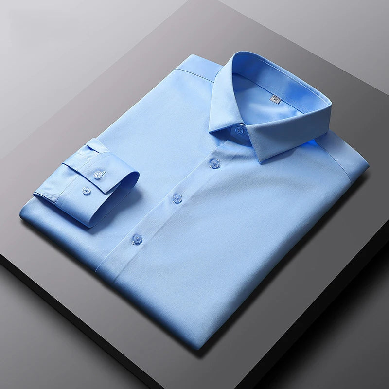 Men's Long Sleeved Solid Color Casual Shirt