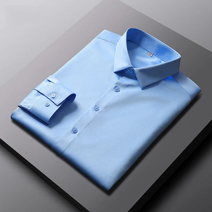 Men's Long Sleeved Solid Color Casual Shirt
