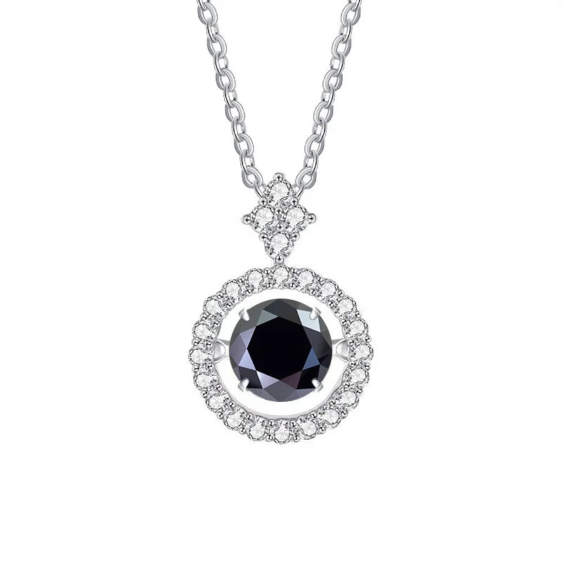 Moissanite Pendant Necklace for Women in Sterling Silver