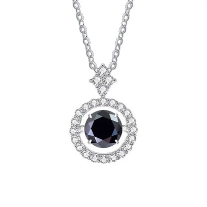 Moissanite Pendant Necklace for Women in Sterling Silver