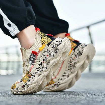Men's Breathable Lace-Up Sneakers