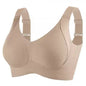 Traceless Women's Bra, Wire-Free, Polyester, Large Size