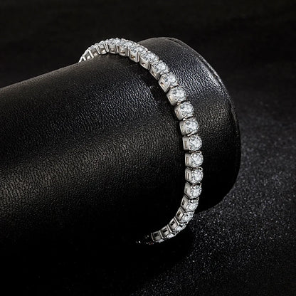 S925 Sterling Silver Zirconia Tennis Ball Bracelet 4mm