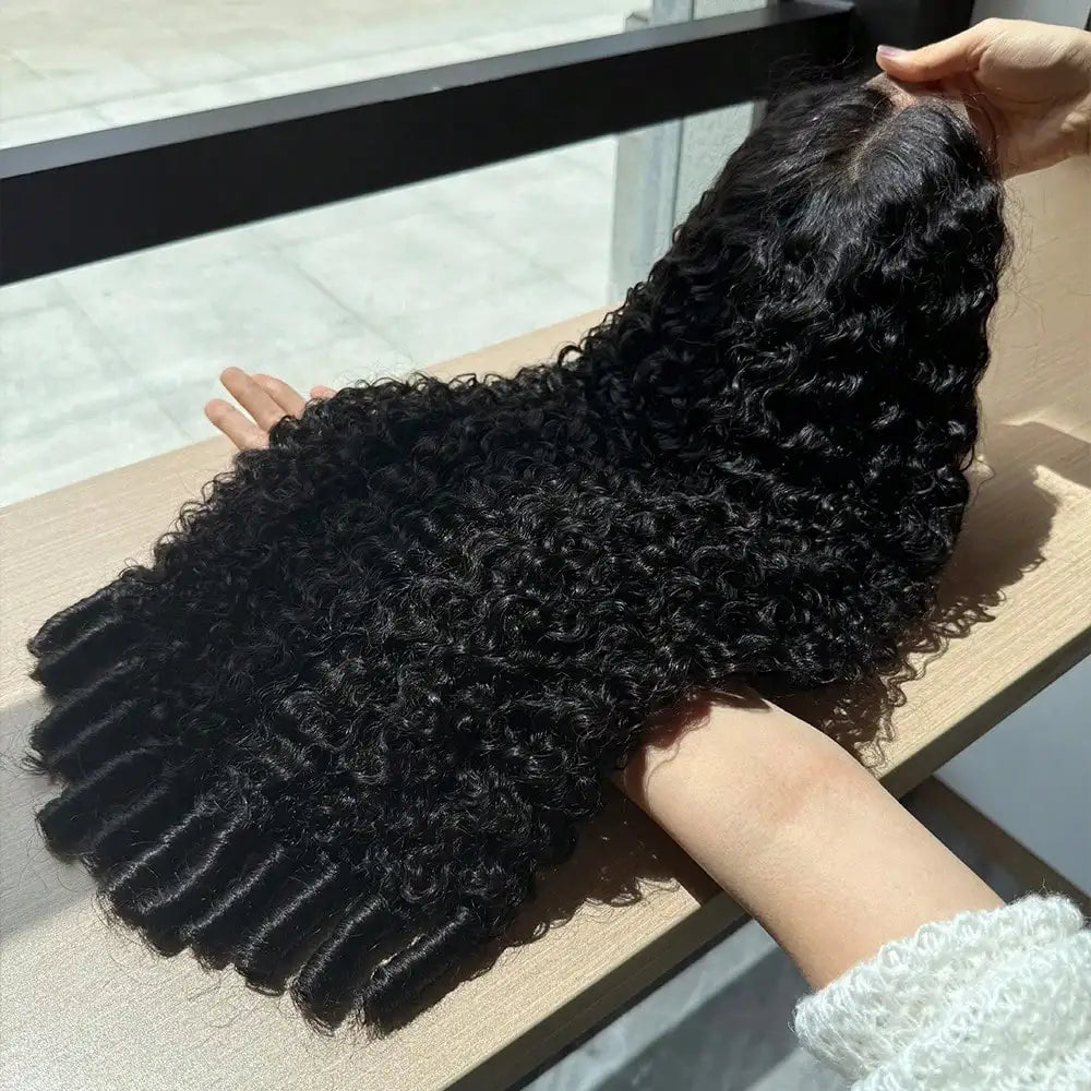 30 Inch Burmese Curly Virgin Hair Wig 13x4 Lace Front