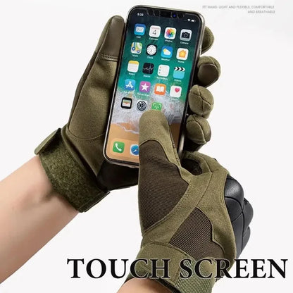 Tactical Touch Screen Motorcycle Gloves Black Green Brown
