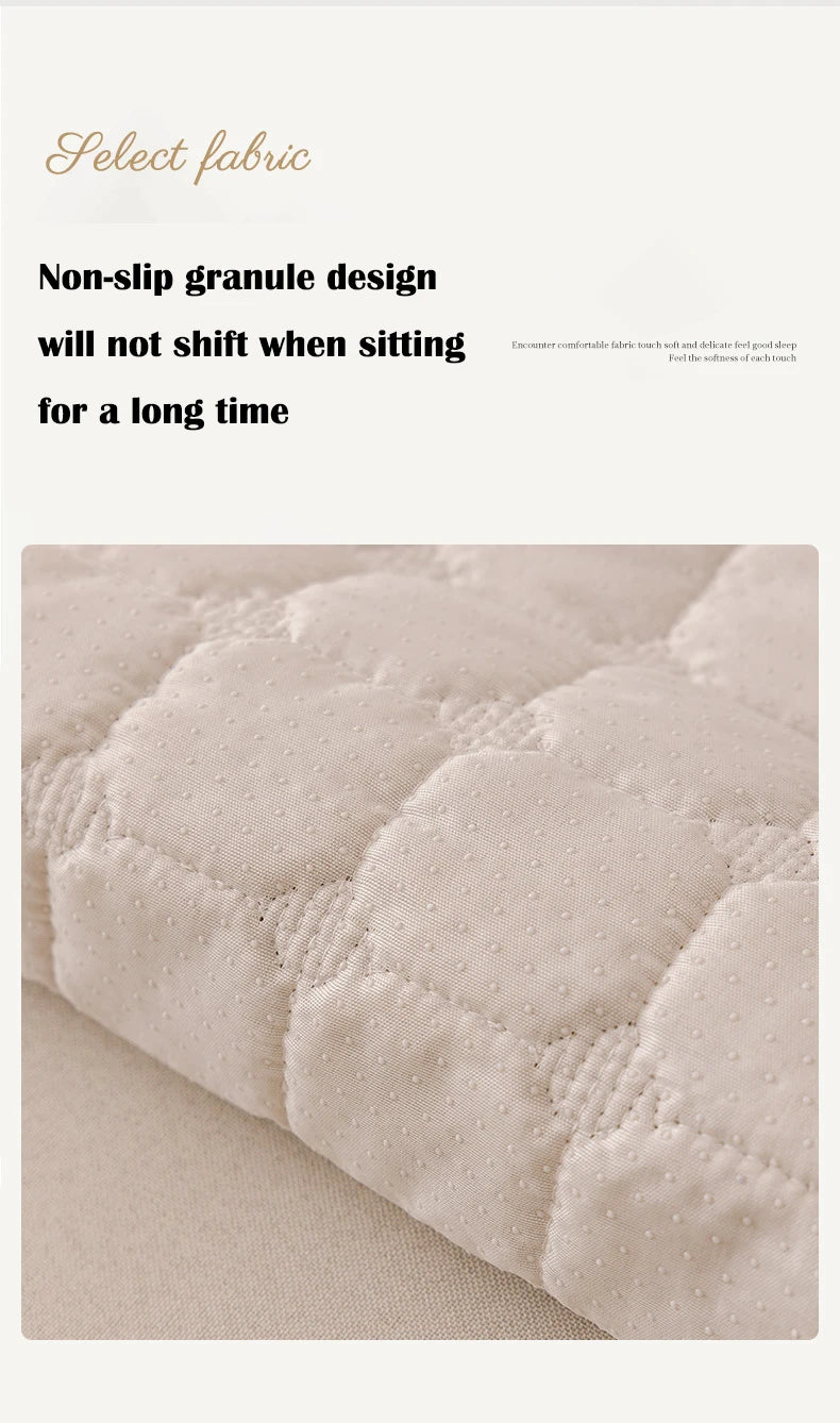 Flannel Sofa Cushion Non-Slip Plush Backrest Cover