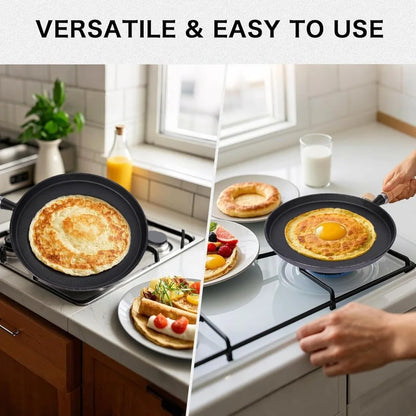 Cast Iron Frying Pan Uncoated Non-stick Crepe Maker