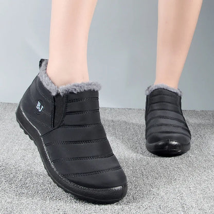 Waterproof Plush Ankle Snow Boots for Women