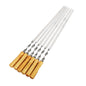 6Pcs Stainless Steel BBQ Skewers with Wooden Handle 55cm
