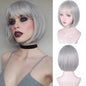 Pink Bob Synthetic Wig with Bangs for Cosplay