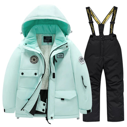 Winter Skiing Suit for Boys and Girls, Waterproof Polyester