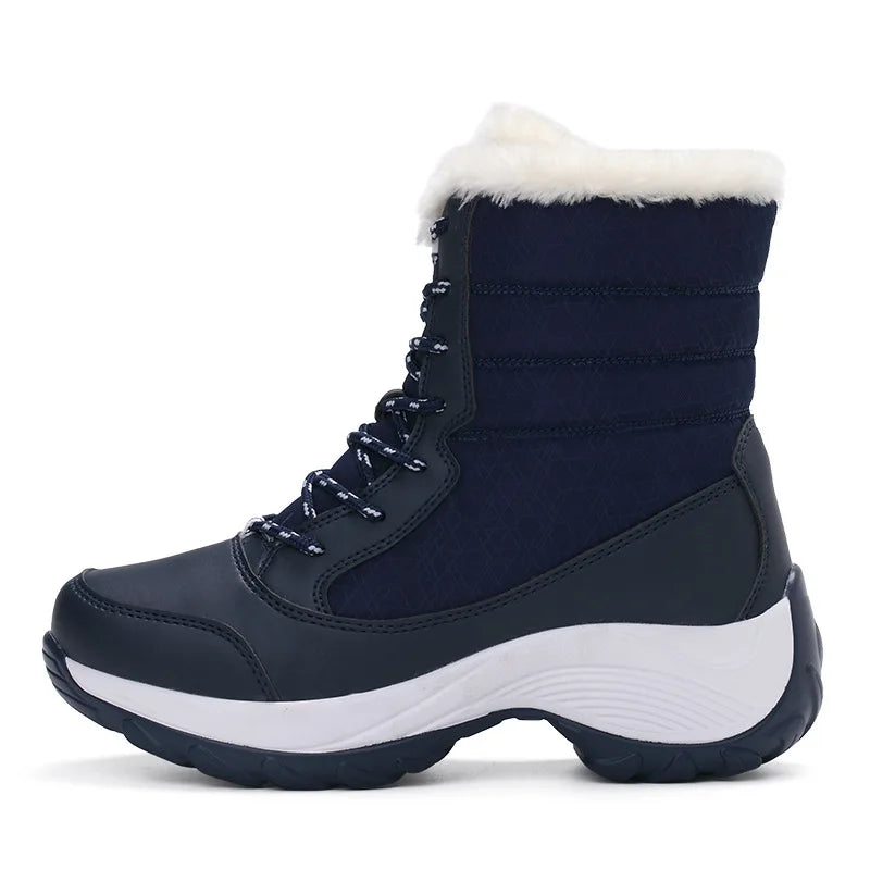 Women’s Waterproof Ankle Snow Boots with Fur Lining
