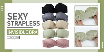 Invisible Push Up Strapless Silicone Bra