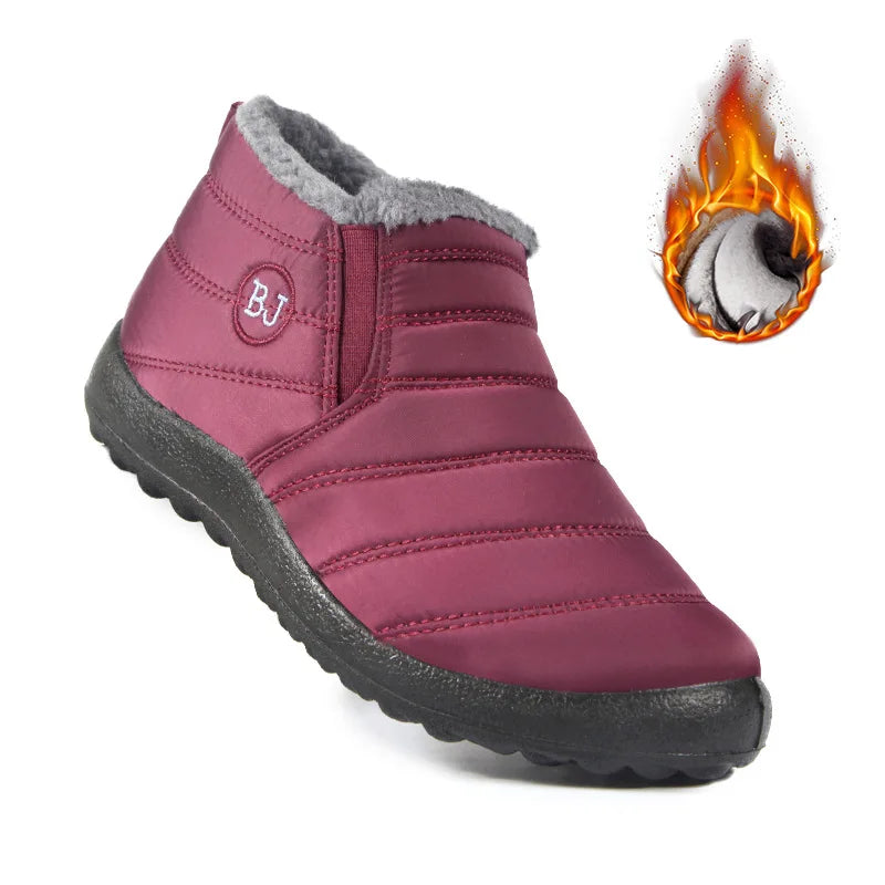 Waterproof Plush Ankle Snow Boots for Women