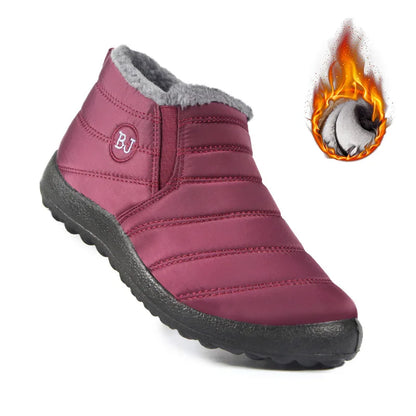 Waterproof Plush Ankle Snow Boots for Women