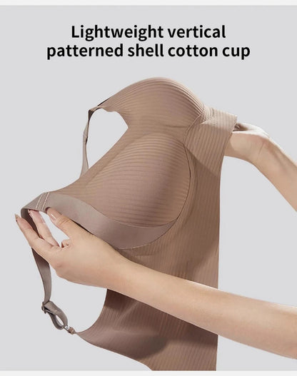 Women's Seamless Wire-Free Bra, Thin Style, Large Size