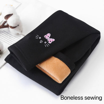 Fleece-Lined Thermal Leggings for Girls