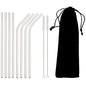 Colorful Metal Drinking Straws Set Stainless Steel