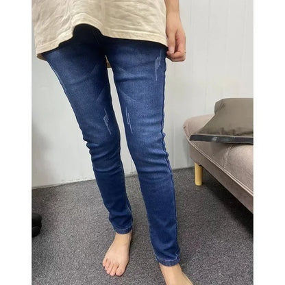 Women's Winter Plush Stretch Skinny Jeans