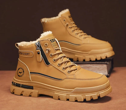 Men's High Top Snow Boots in Plush Cotton