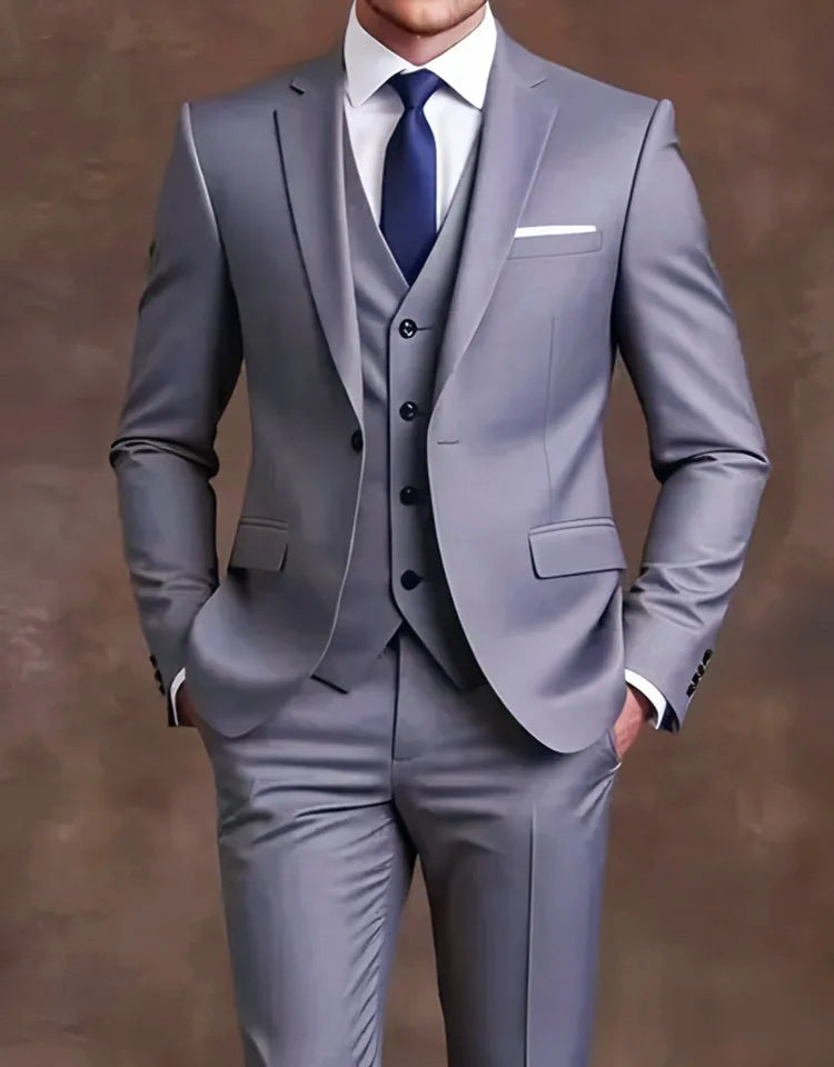 Slim Fit Black Tuxedo Suit Set for Men
