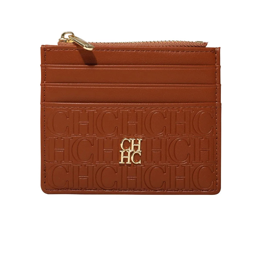 CH Women's Zipper Wallet with Letter Decoration