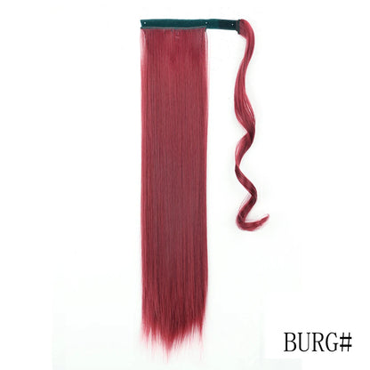 Long Straight Clip-in Ponytail Hair Extension Black