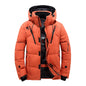 Men's White Duck Down Winter Jacket Hooded Parka
