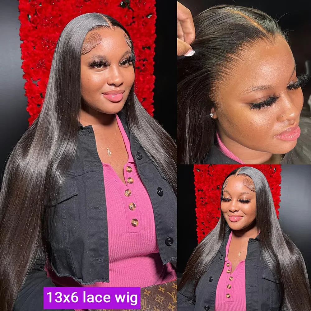 Brazilian Straight Human Hair Wig 13x4 Transparent Lace
