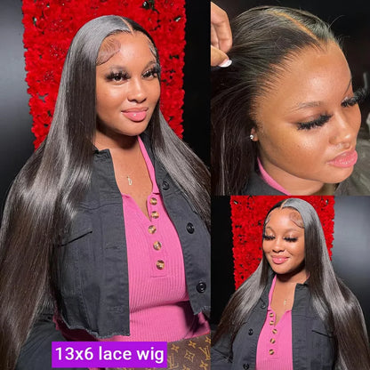 Brazilian Straight Human Hair Wig 13x4 Transparent Lace