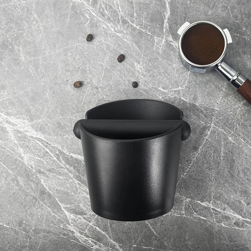 Coffee Knock Box Black ABS with Detachable Knock Bar
