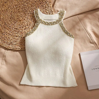 Sleeveless Knitted Vest Shirt Women Camisole