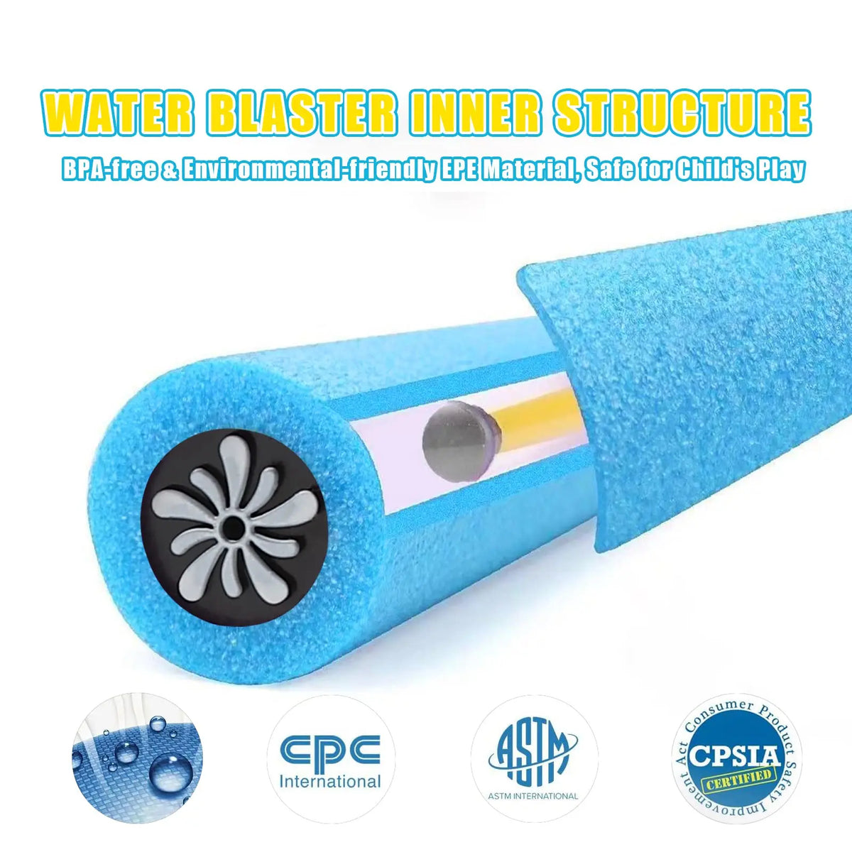 10 Packs Foam Water Guns for Kids Outdoor Fun