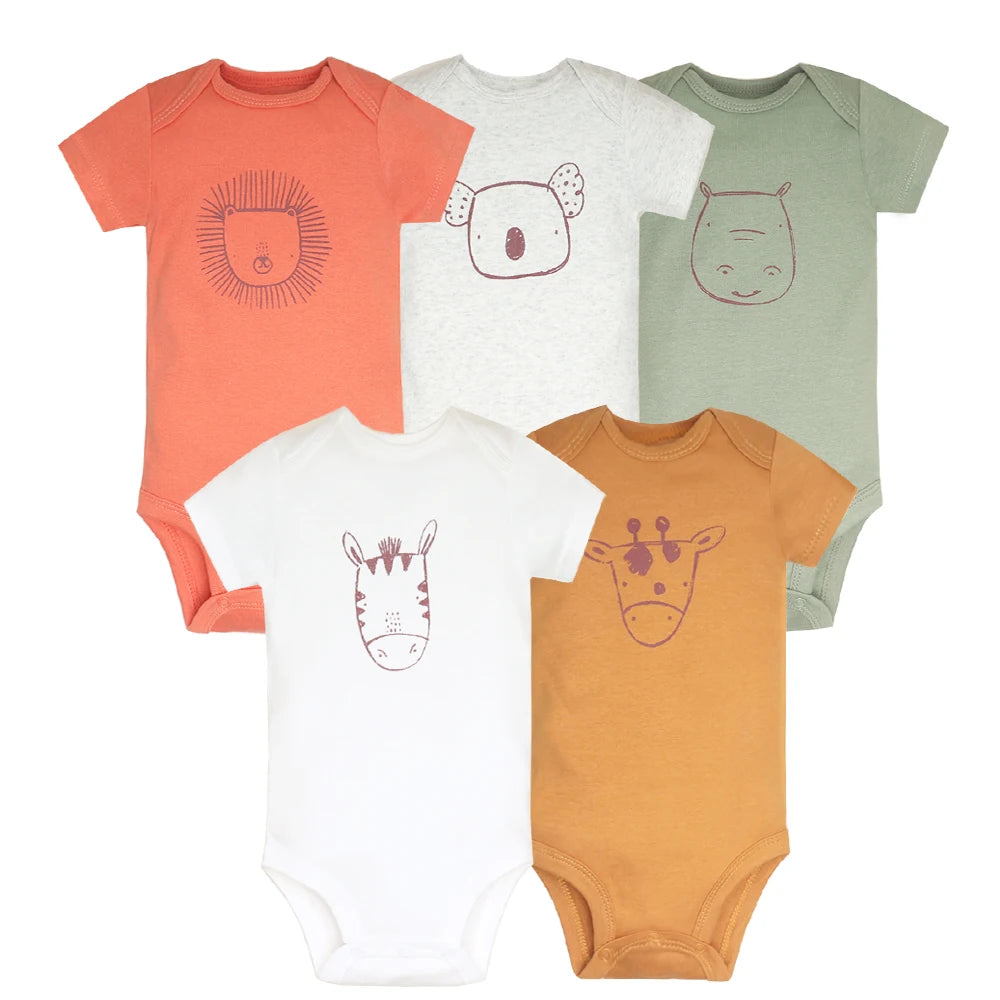 Cotton Summer Girls Bodysuit Set for Newborns