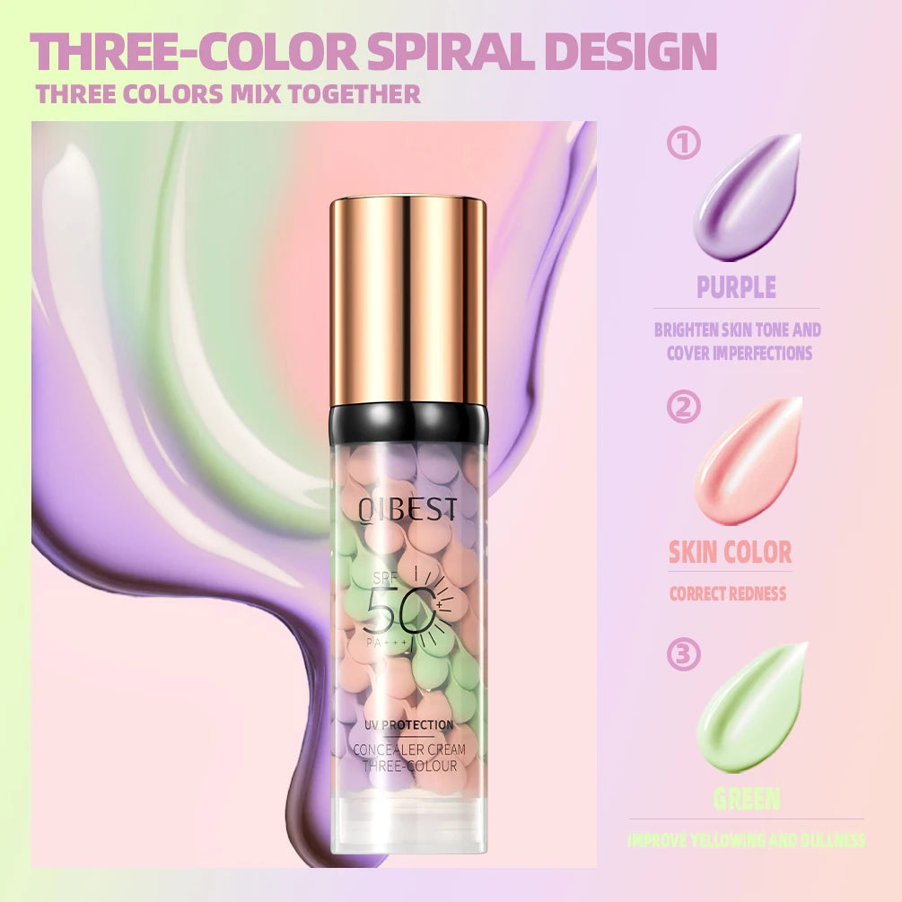 Qibest Three-Color Cream Concealer