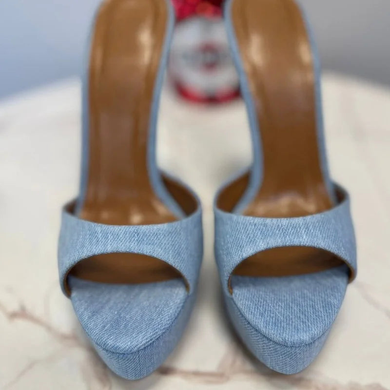 Women's Open Toe Stiletto Slippers for Summer