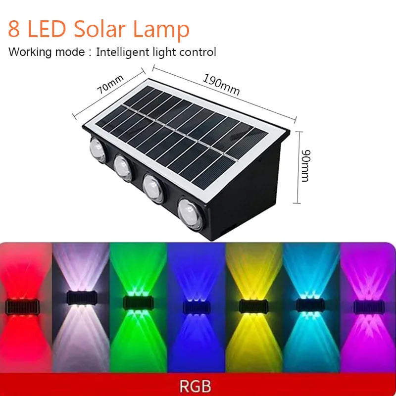 Solar Wall Lamp Waterproof Outdoor Garden Light
