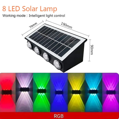 Solar Wall Lamp Waterproof Outdoor Garden Light